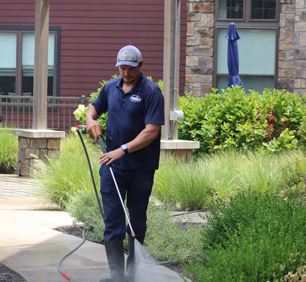 Commercial Exterior Cleaning Company St. Louis | Power Washing, Soft Washing, & Sweeping for Businesses
