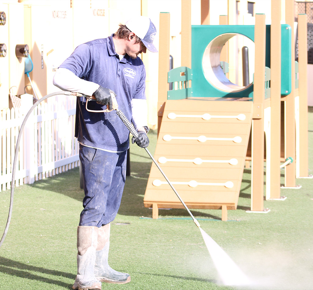 Commercial Exterior Cleaning Company St. Louis | Power Washing, Soft Washing, & Sweeping for Businesses