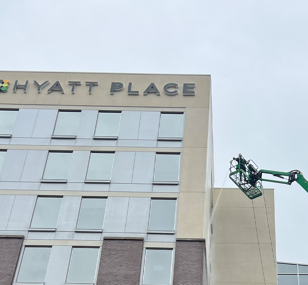 Commercial Exterior Cleaning Company St. Louis | Power Washing, Soft Washing, & Sweeping for Businesses