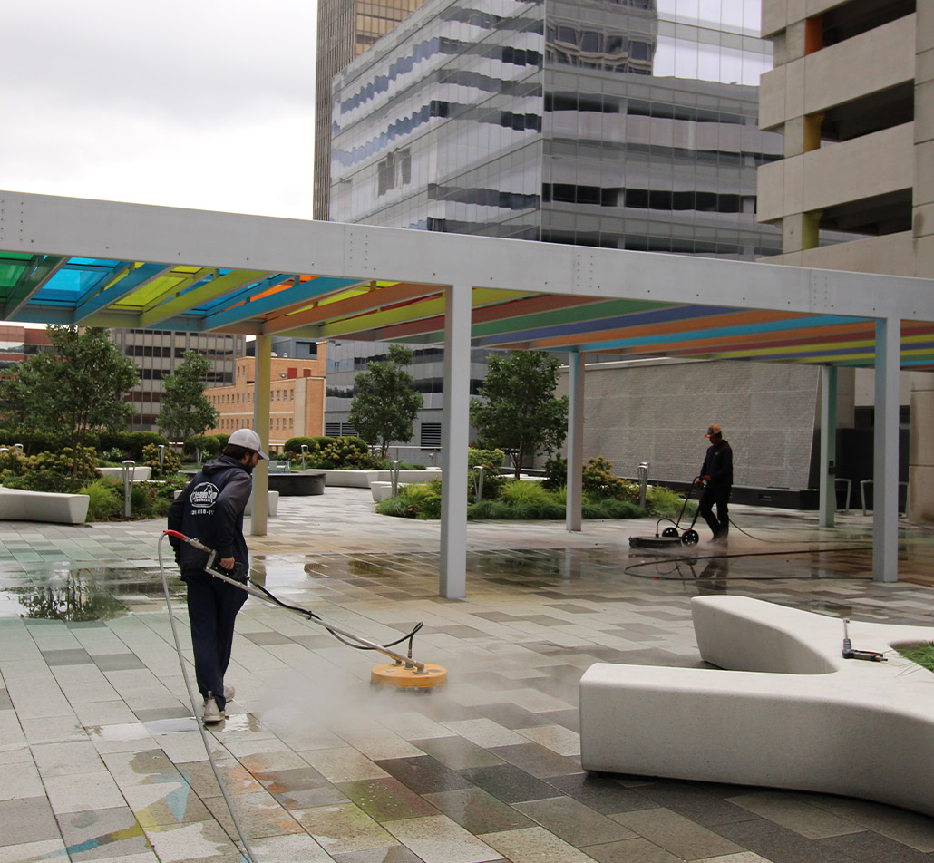 Commercial Exterior Cleaning Company St. Louis | Power Washing, Soft Washing, & Sweeping for Businesses