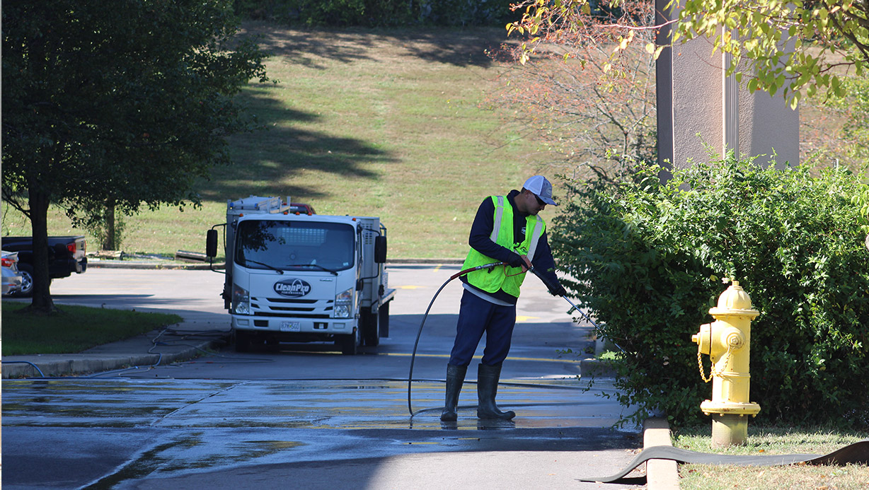 Dumpster Pad Cleaning St. Louis | Exterior Commercial Cleaning Company Near Me