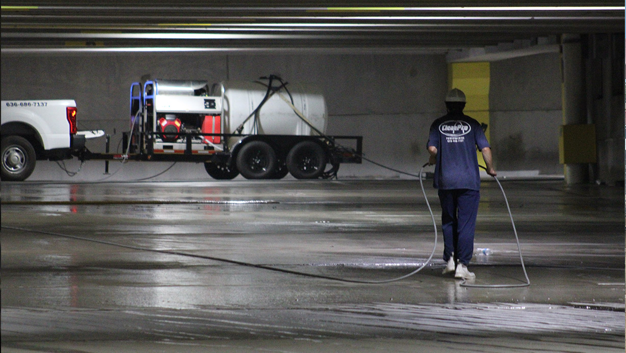 Parking Lot & Garage Cleaning St. Louis | Exterior Commercial Cleaning Company Near Me