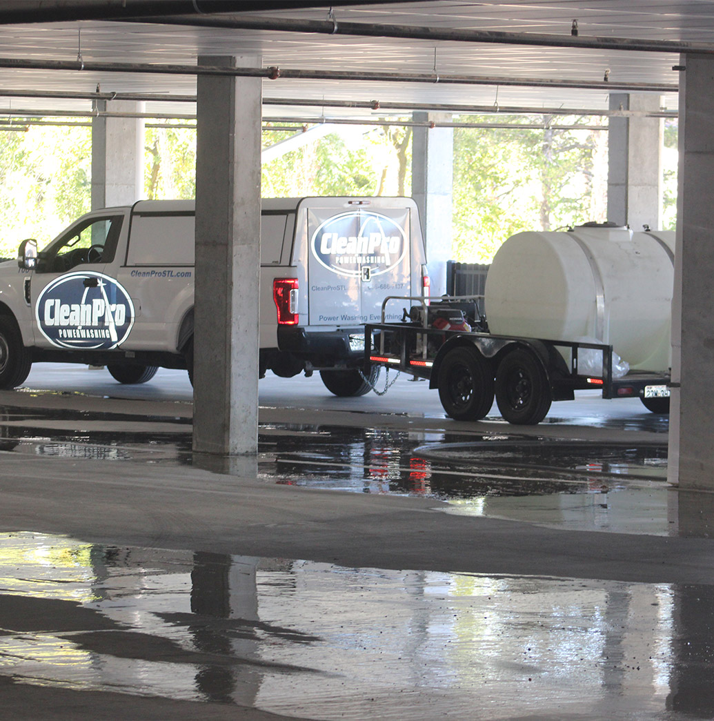 Parking Lot & Garage Cleaning St. Louis | Exterior Commercial Cleaning Company Near Me