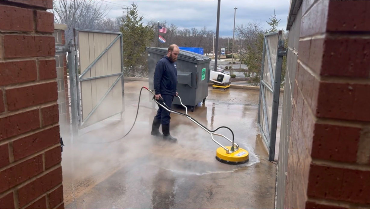 Dumpster Pad Cleaning St. Louis | Exterior Commercial Cleaning Company Near Me
